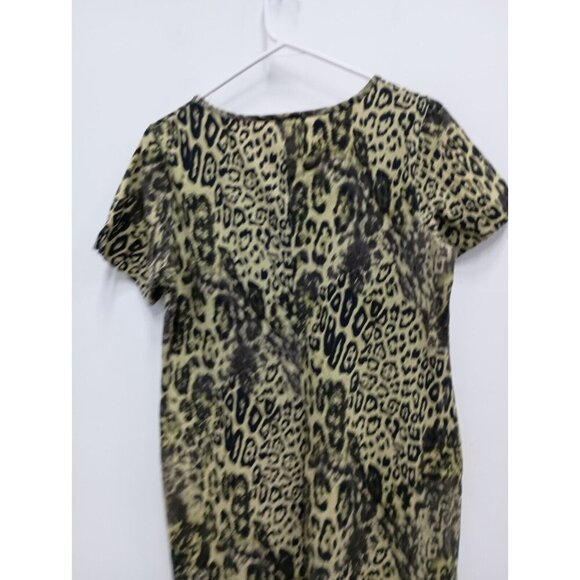 Women With Control Womens Animal Print T-Shirt Dress Medium Multi V-Neck - Picture 7 of 8